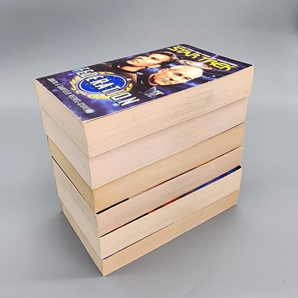 Star Trek Book Lot (6) William Shatner Novels + Federation TOS TNG Crossover - Picture 3 of 5